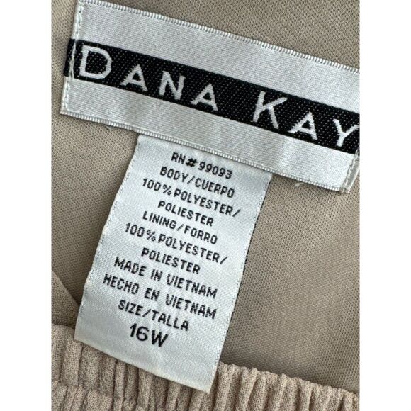 Dana Kay Women Beige Gold Mother of the Bride Formal 3 PCS Pant Suit Size 16W - Picture 14 of 15